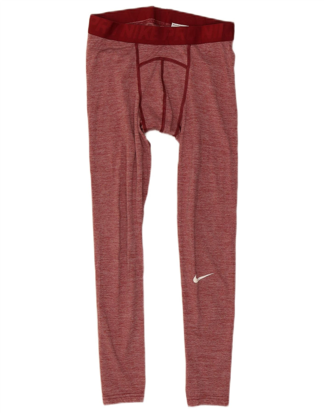 Leggings Nike Dri Fit Crop da uomo in poliestere chiazzato rosso medio