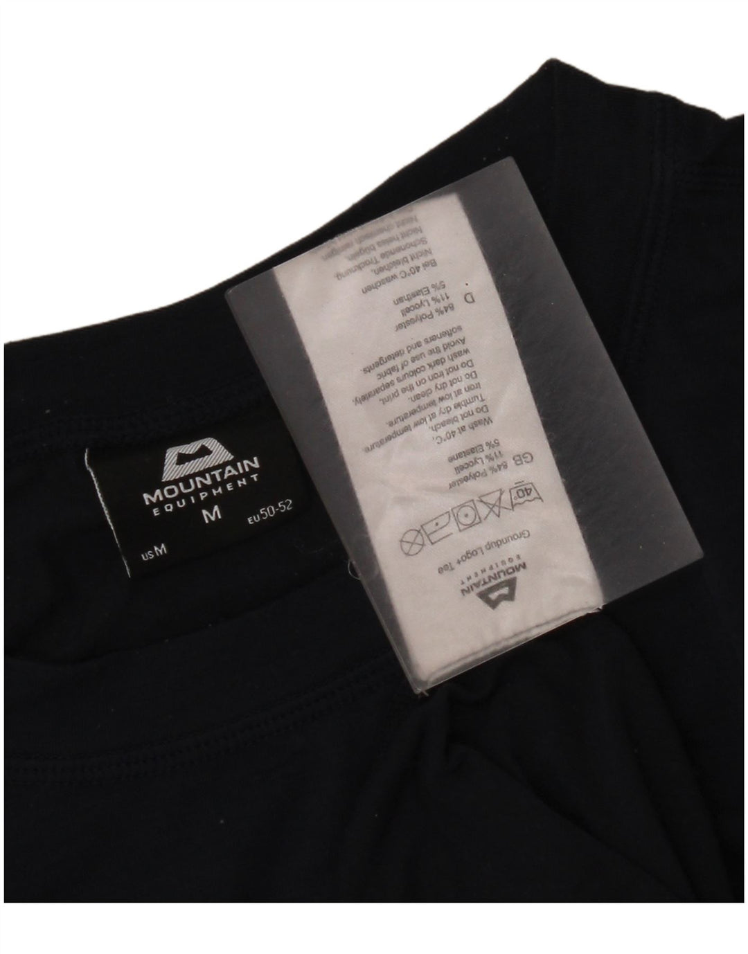 Mountain Equipment T-shirt grafica da uomo Top medio in poliestere blu navy