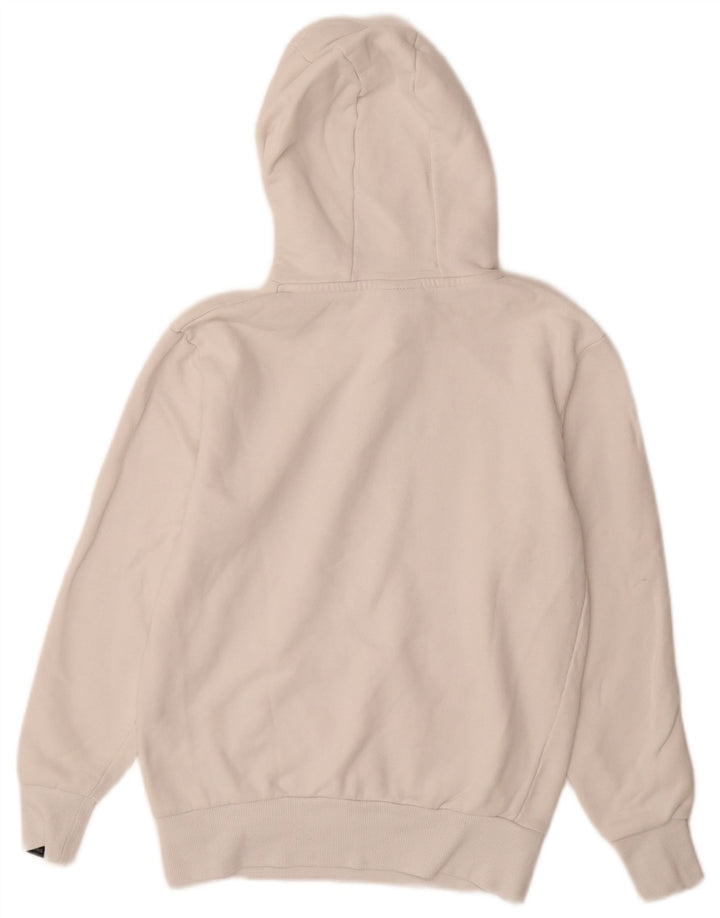 ELLESSE Felpa con cappuccio grafica da uomo, piccola, in cotone bianco sporco