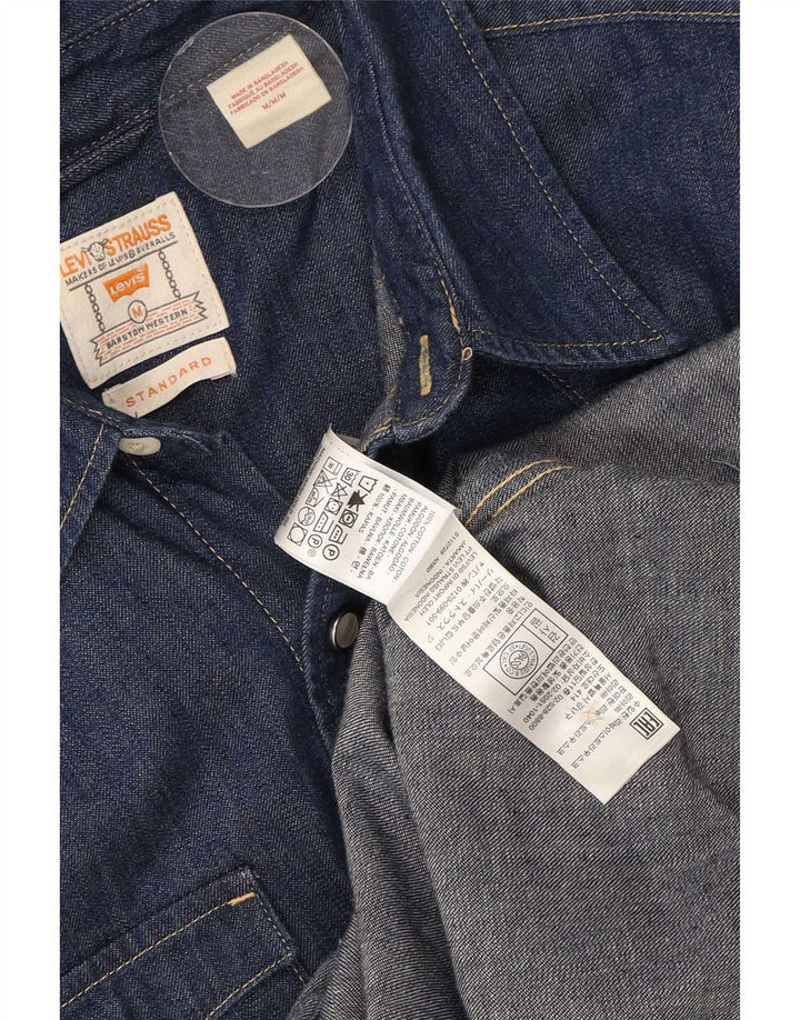Camicia di jeans da uomo Levi's in cotone blu navy medio