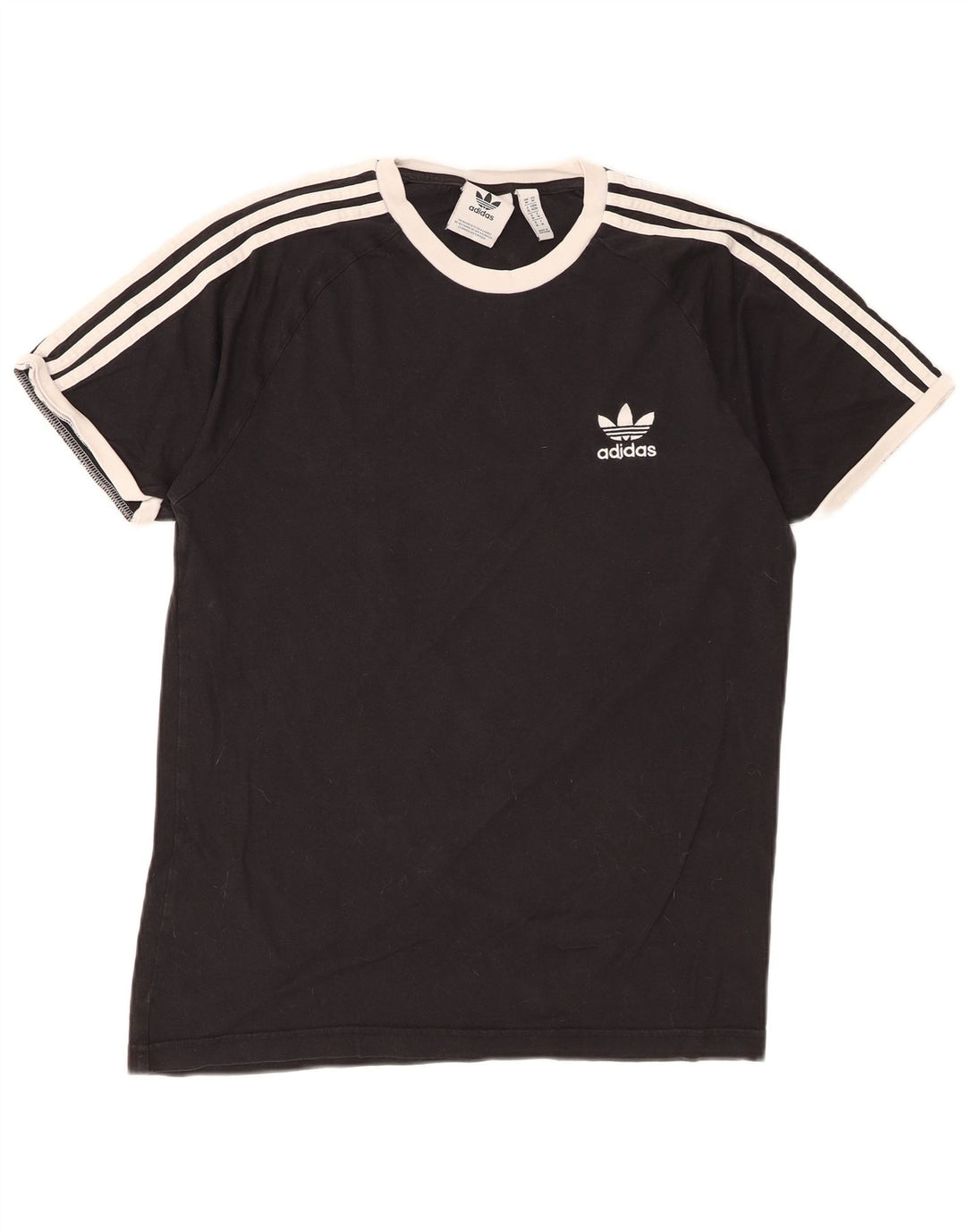 T-shirt Adidas da uomo Top media in cotone nero