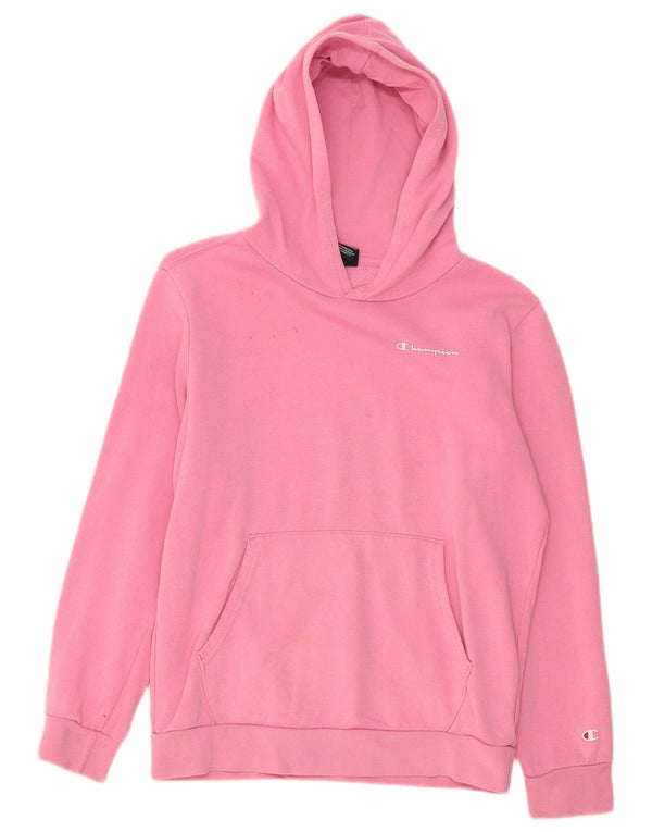 Felpa con cappuccio per ragazze Champion 13-14 anni XL in cotone rosa