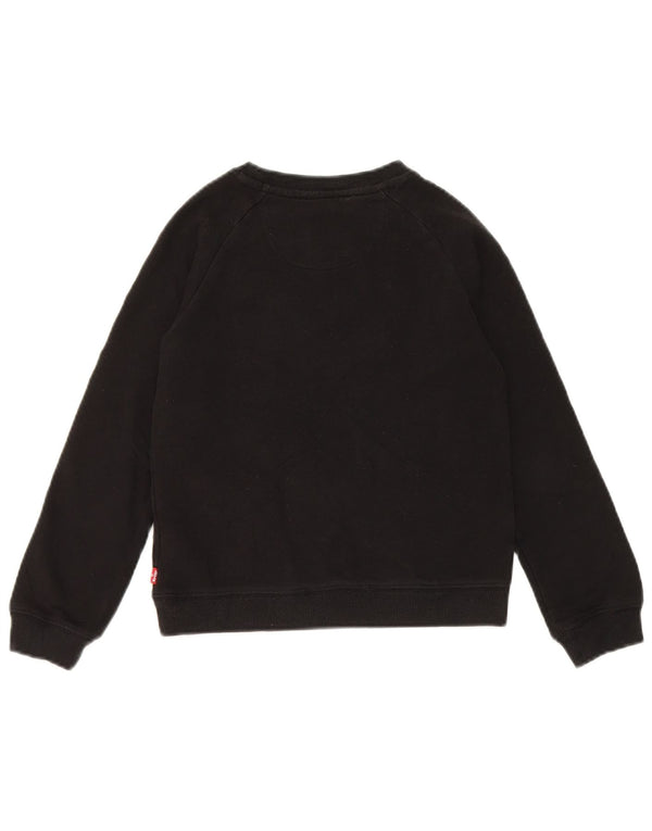 Felpa grafica per ragazze Levi's, 7-8 anni, cotone nero con stampa animalier