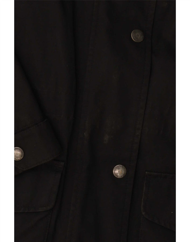 Giacca Parka con cappuccio da donna Fat Face UK 12 cotone nero medio