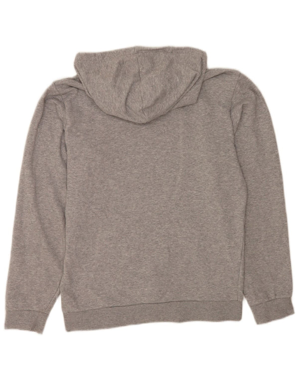 Felpa con cappuccio grafica da uomo Adidas, piccola, in cotone grigio screziato