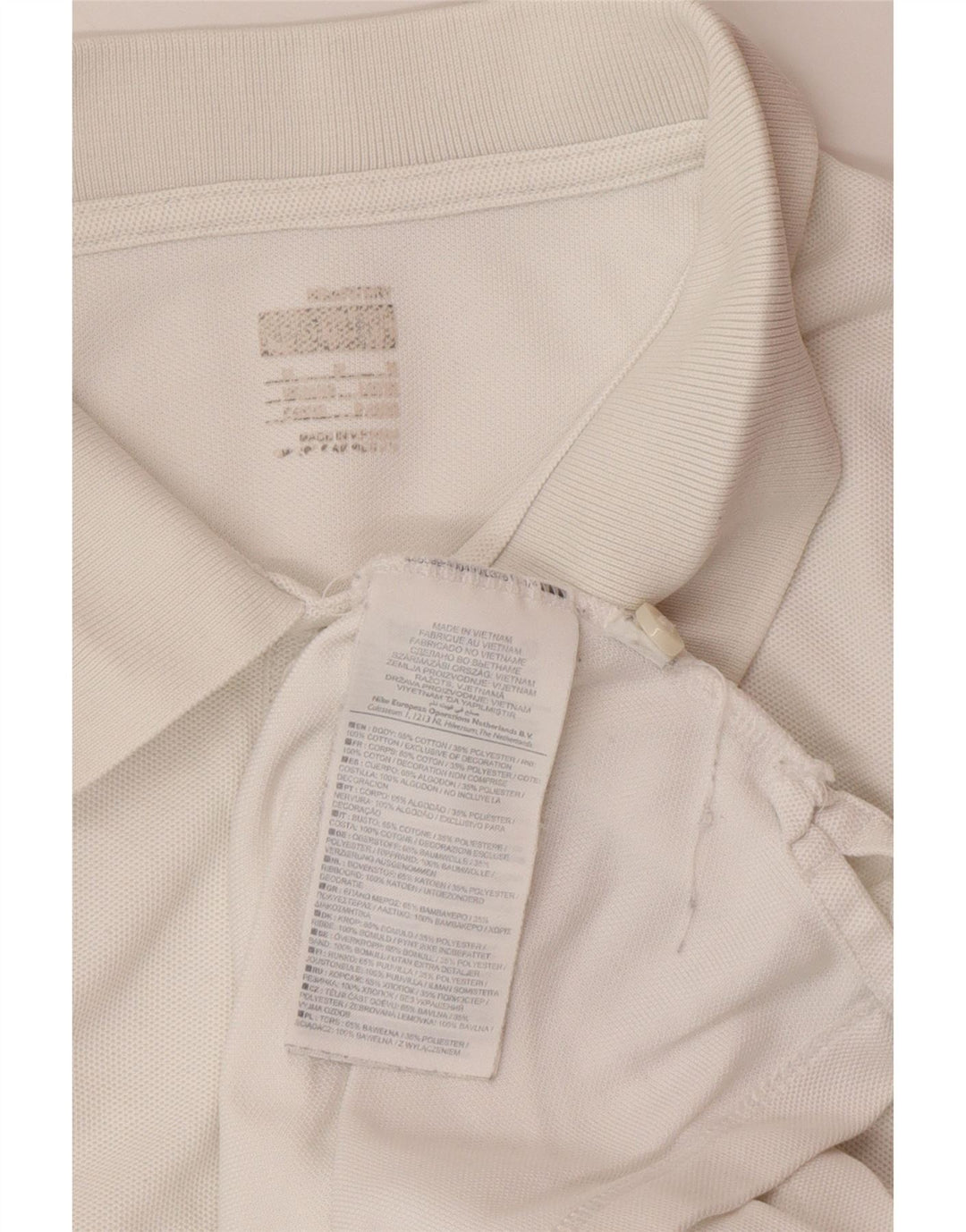 Polo NIKE da uomo in cotone bianco medio