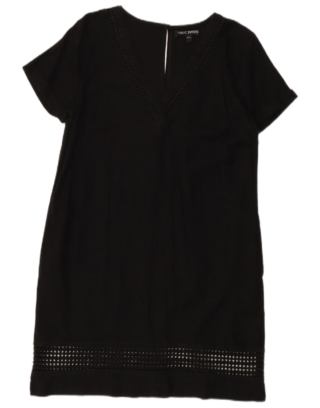 Abito a trapezio da donna UK 12 Lino nero medio
