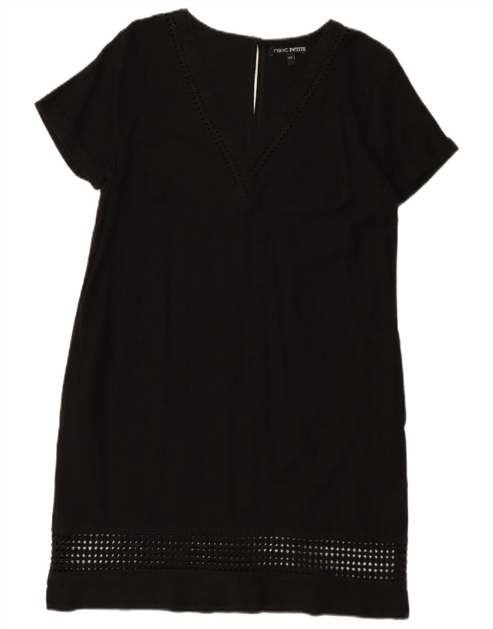Abito a trapezio da donna UK 12 Lino nero medio