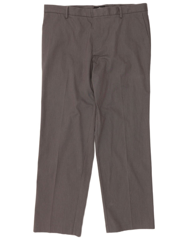 Pantaloni chino dritti da uomo Dockers W38 L32 cotone gessato grigio