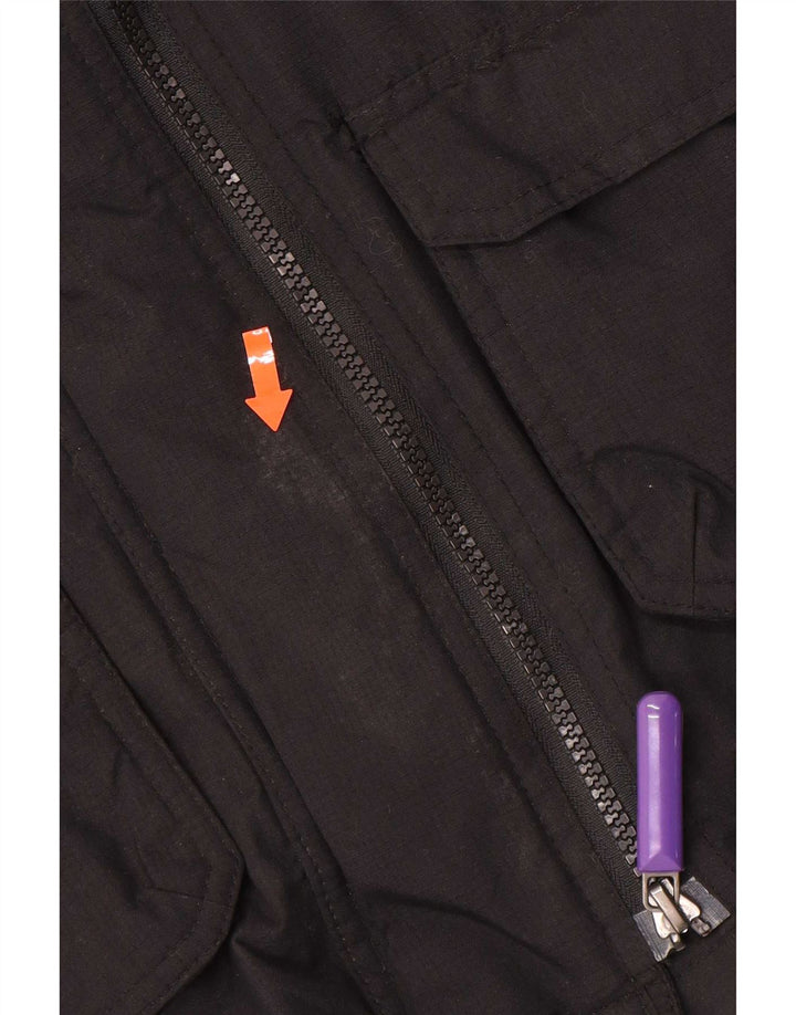 Giacca a vento con cappuccio da donna Superdry Windcheater UK 16 grande nera