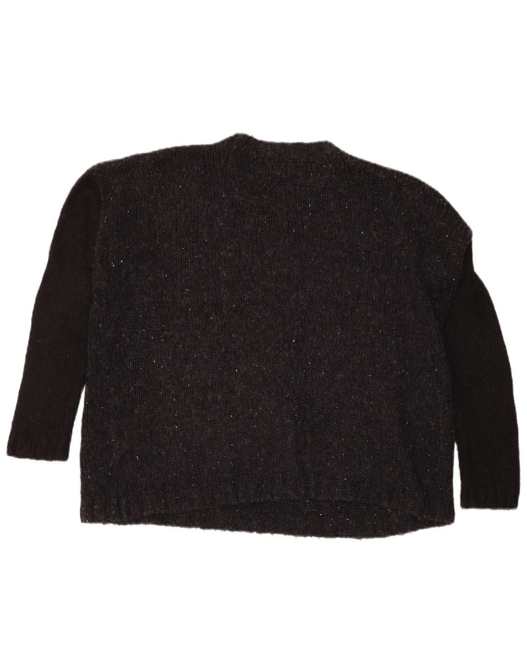 Maglione maglione girocollo oversize da donna Topshop UK 10 piccolo grigio chiazzato