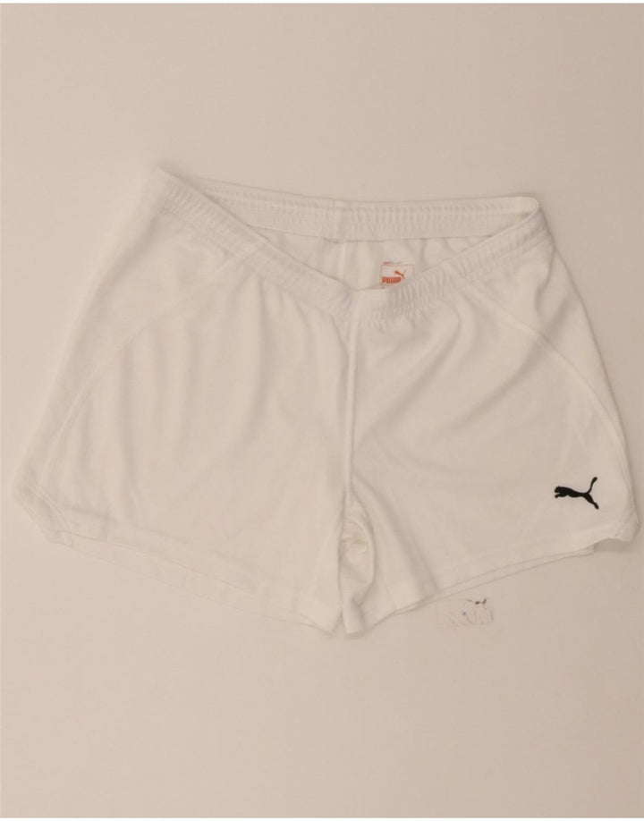 PUMA Womens Sport Shorts UK 14 Large White Vintage Puma and Second-Hand Puma from Messina Hembry 