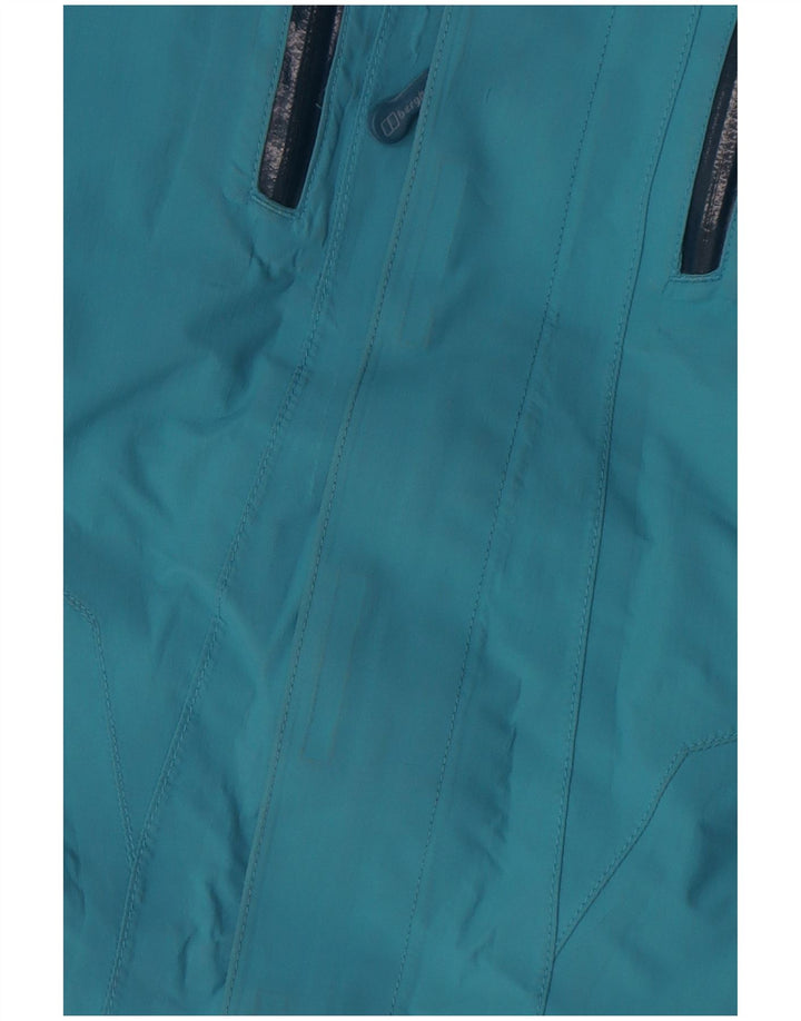 Giacca antipioggia oversize con cappuccio da donna Berghaus UK 10 piccola in nylon blu