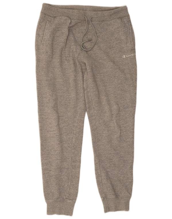 Champion Womens Tracksuit Trousers Joggers UK 14 Medium Grey Flecked Cotton