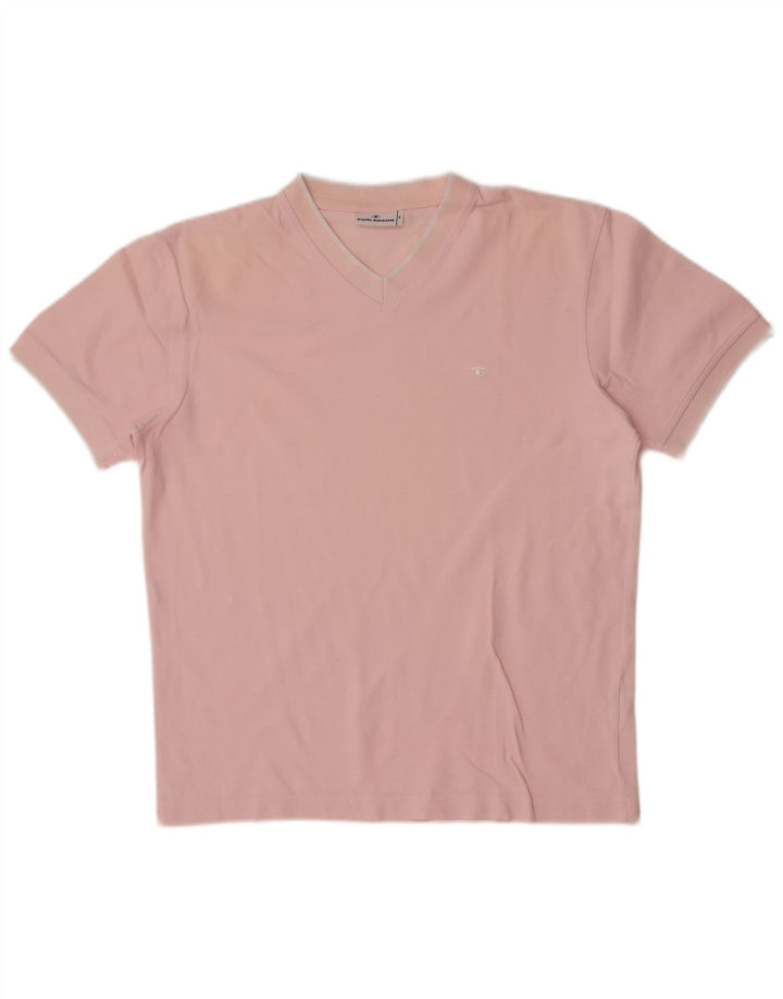 T-shirt da uomo Tom Tailor Top in cotone rosa medio