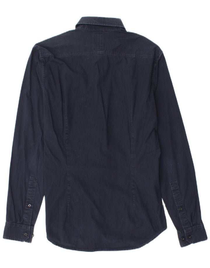 Camicia da uomo G-Star piccola in cotone blu navy