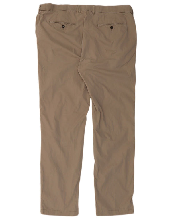 Pantaloni chino dritti Marks & Spencer da uomo blu Harbour W42 L35 Beige