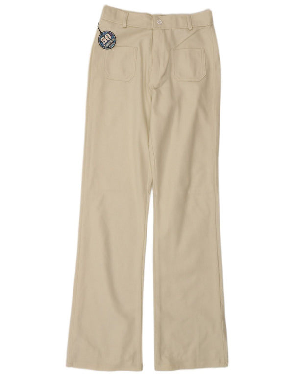 Vintage Womens Bootcut Casual Trousers IT 40 Small W26 L34 Beige