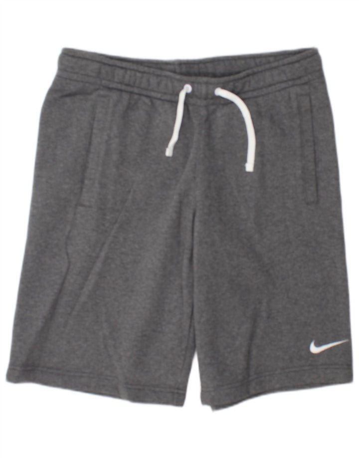 Pantaloncini sportivi Nike da uomo in cotone screziato grigio medio