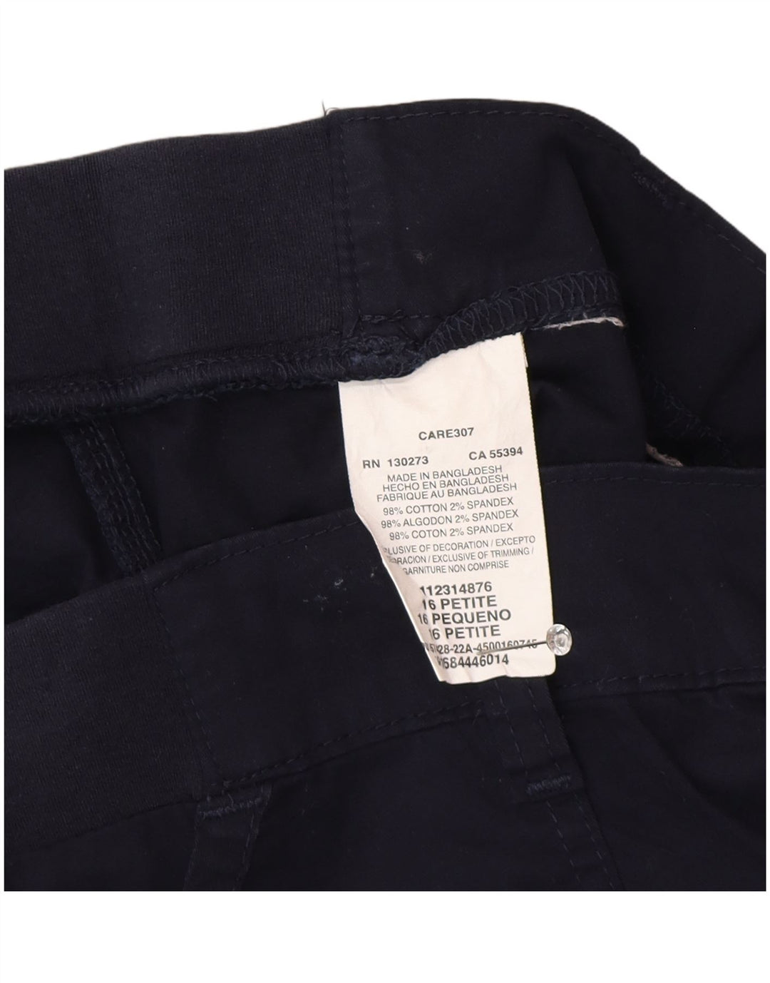 Pantaloni Capri cargo da donna Lee US 16 2XL W38 L19 Cotone blu navy