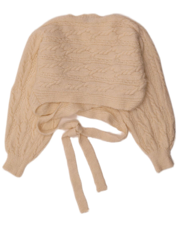 Maglione cardigan avvolgente corto da donna Zara UK 14 Acrilico beige medio