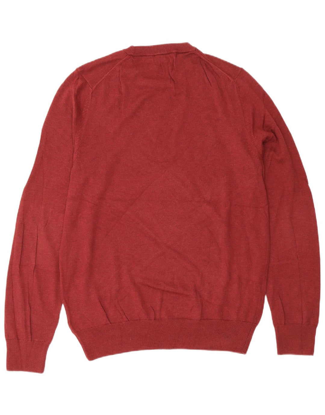 Maglione maglione girocollo da uomo Marks & Spencer in cotone marrone medio medio