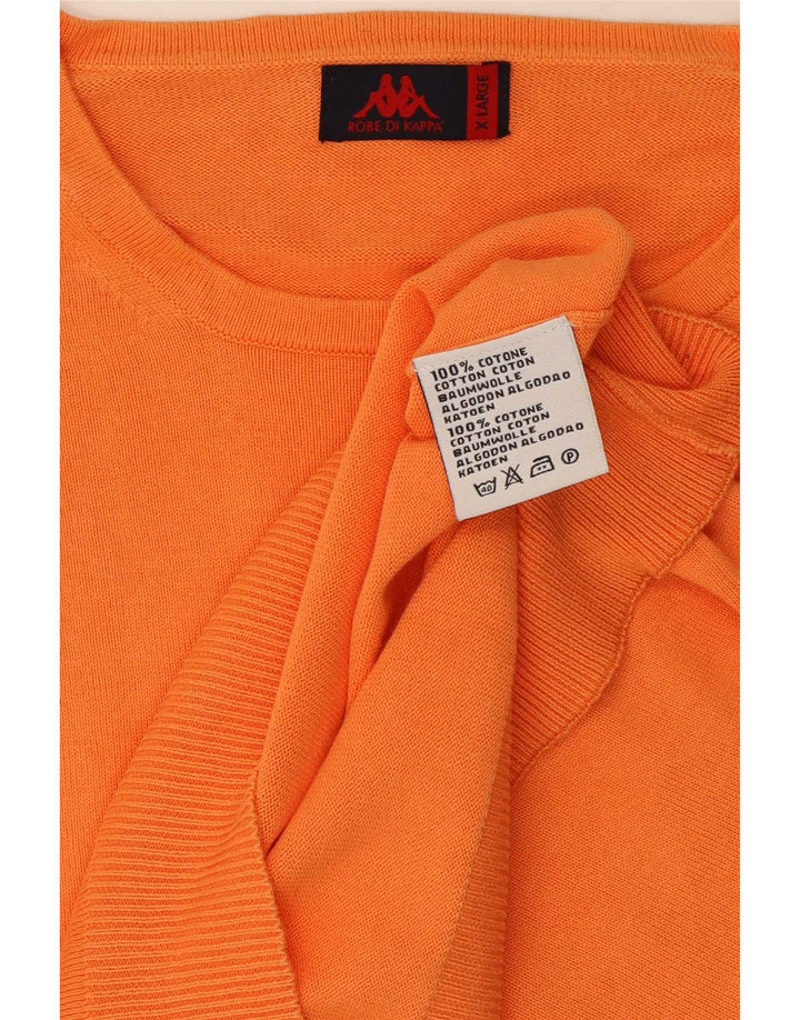 Maglione maglione girocollo da uomo Kappa XL in cotone arancione