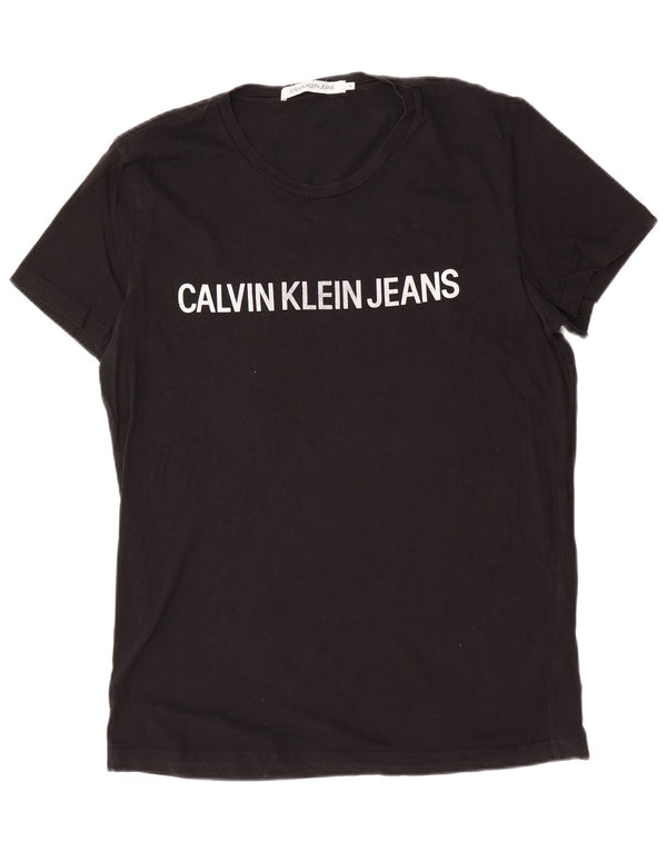 Maglietta grafica da uomo Calvin Klein Jeans Top XL in cotone nero