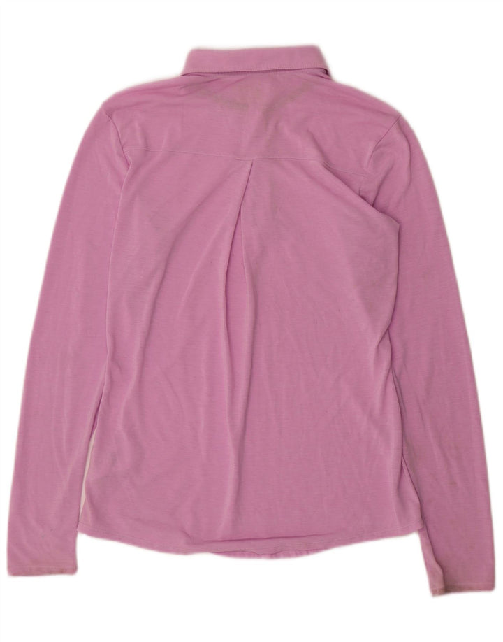 Polo a maniche lunghe da donna Adidas UK 10 Small Rosa Poliestere