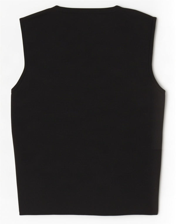 Canotta corta da donna Zara UK 8 piccola in poliestere nero