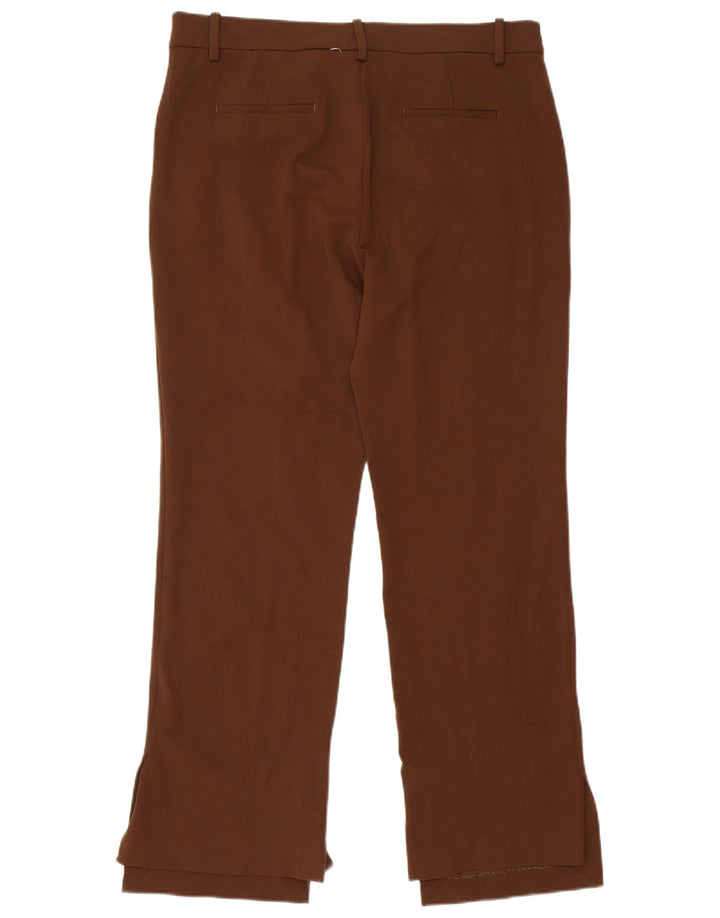 Pantaloni chino dritti da donna Zara grandi W34 L31 poliestere marrone