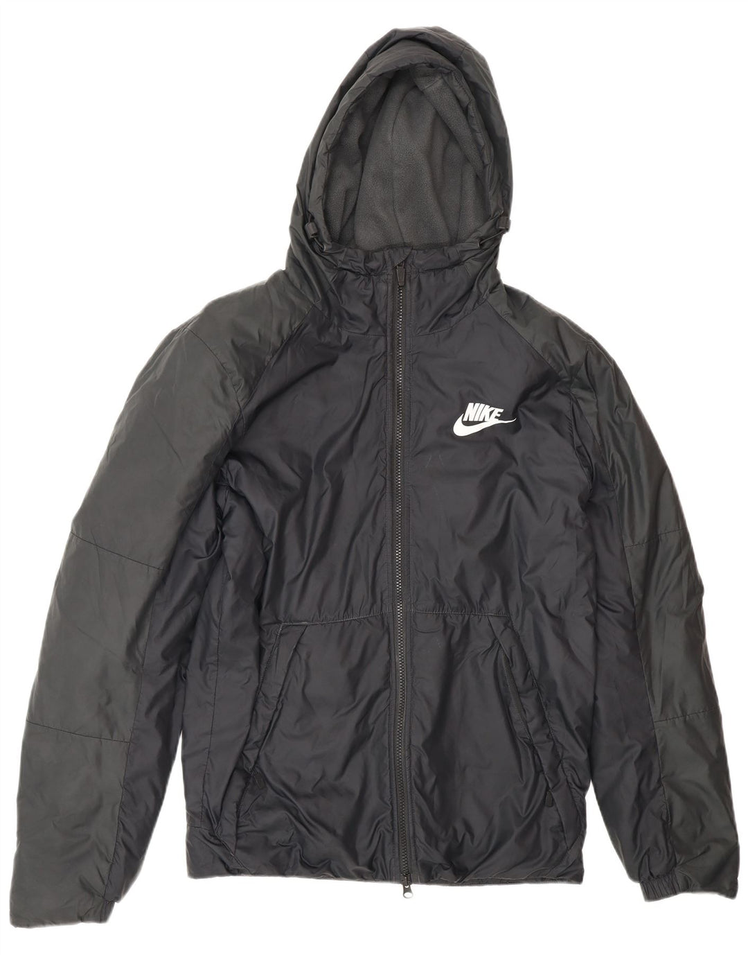 Giacca a vento con cappuccio da uomo Nike UK 36 Small Nero Poliestere