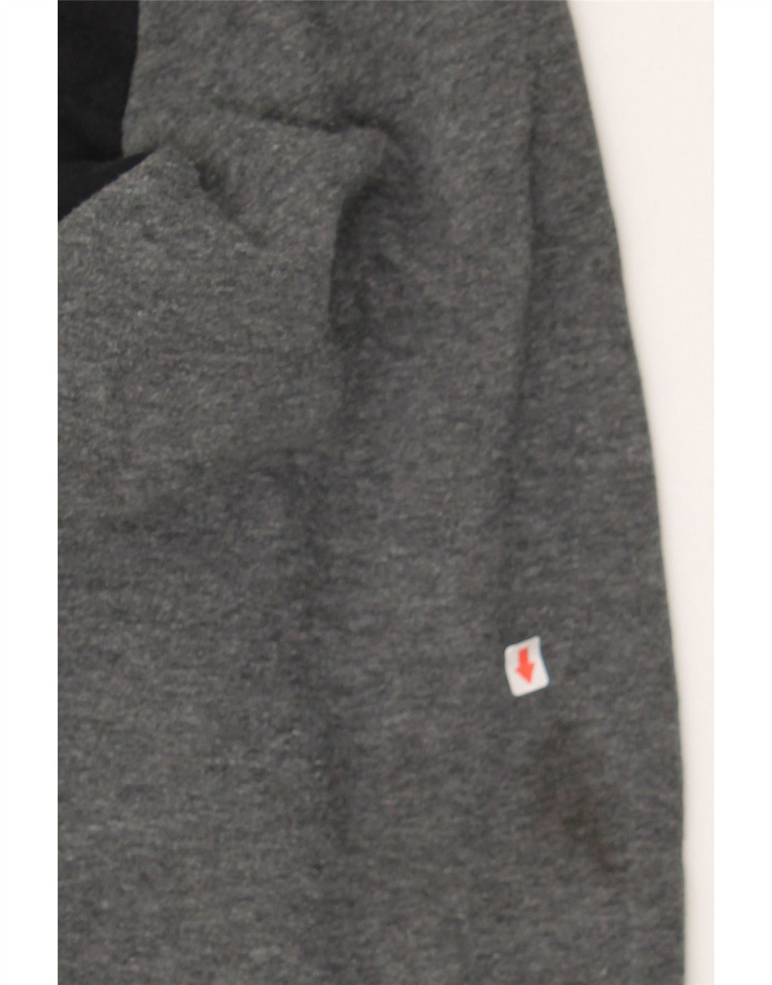 REEBOK Mens Graphic Hoodie Jumper Medium Black Colourblock Cotton Vintage Reebok and Second-Hand Reebok from Messina Hembry 