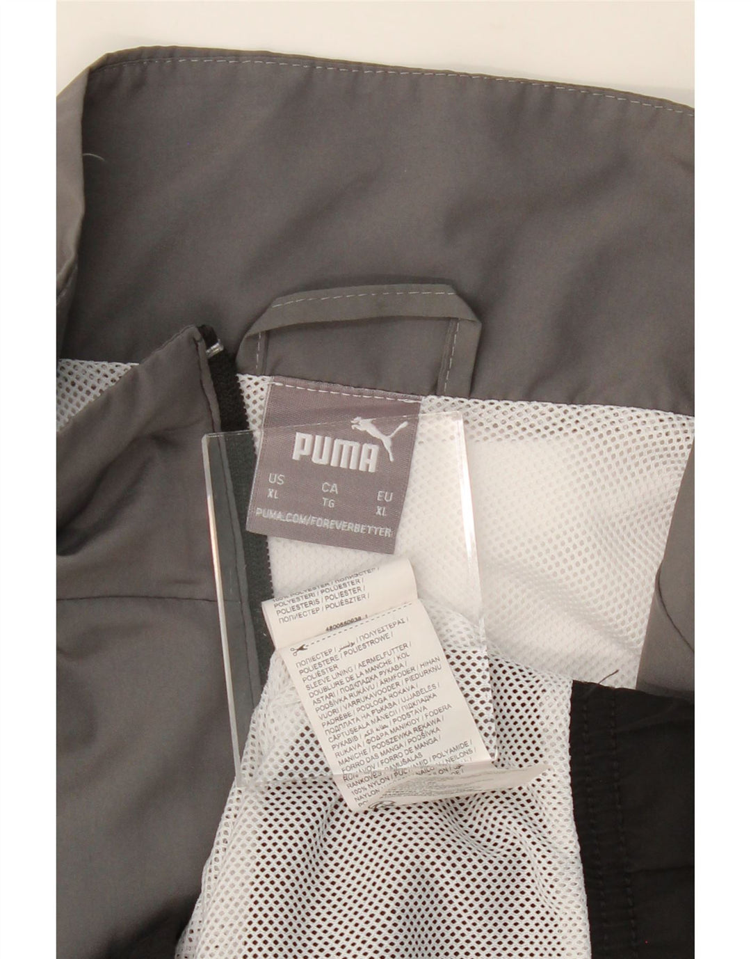 PUMA Mens Tracksuit Top Jacket XL Grey Colourblock Polyester Vintage Puma and Second-Hand Puma from Messina Hembry 
