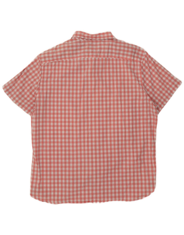 Camicia Lee da uomo elasticizzata a maniche corte vestibilità regolare 2XL cotone a quadretti rosa