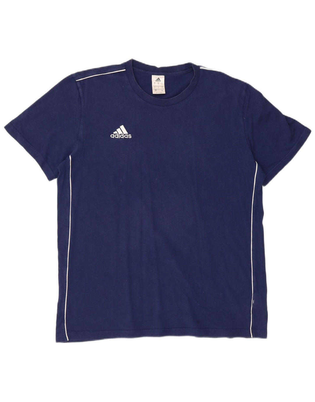 T-shirt da uomo ADIDAS Top grande in cotone blu navy