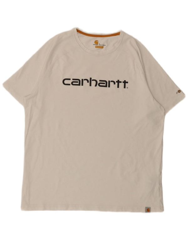 Carhartt Mens Relaxed Fit Graphic T-Shirt Top Large White Cotton