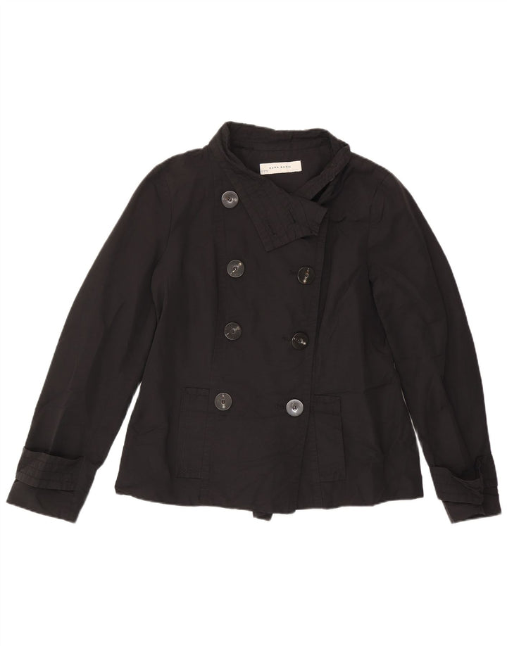 Cappotto corto da marinaio corto da donna Zara UK 18 XL cotone nero