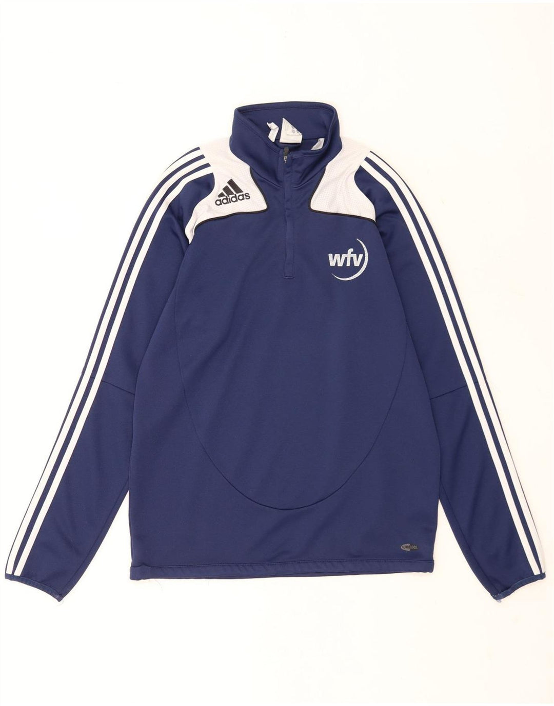 Top da tuta Adidas da uomo con grafica pullover UK 40/42 medio blu navy