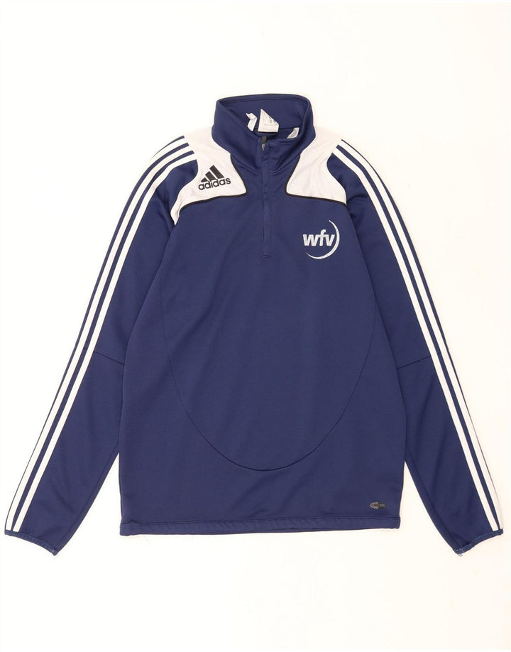 Top da tuta Adidas da uomo con grafica pullover UK 40/42 medio blu navy