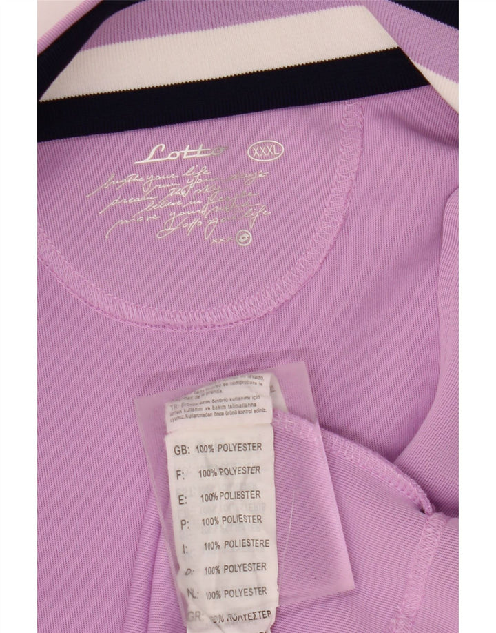 LOTTO Womens Tracksuit Top Jacket UK 22 3XL Purple Polyester
