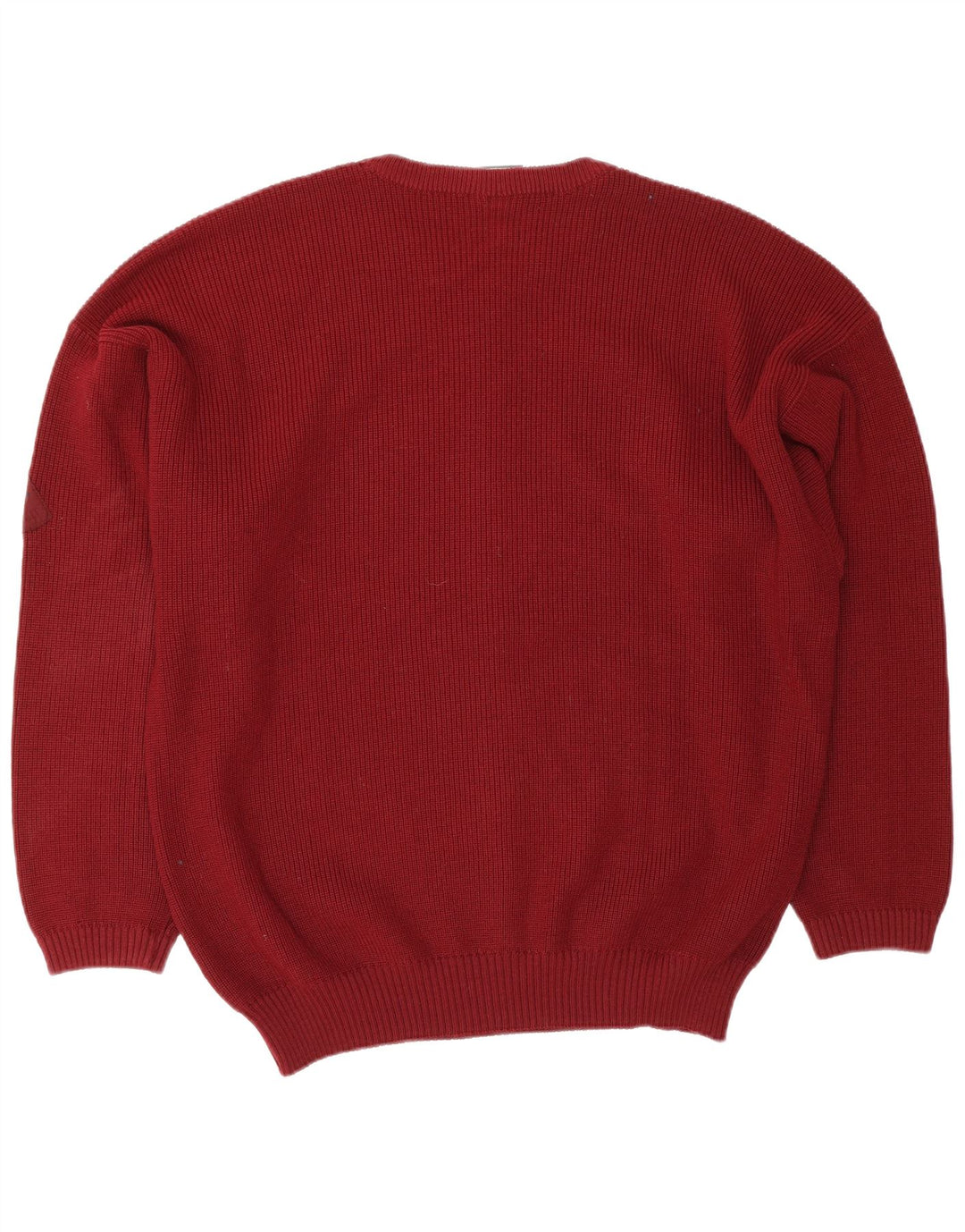 Maglione maglione girocollo da uomo North Pole XL in lana bordeaux