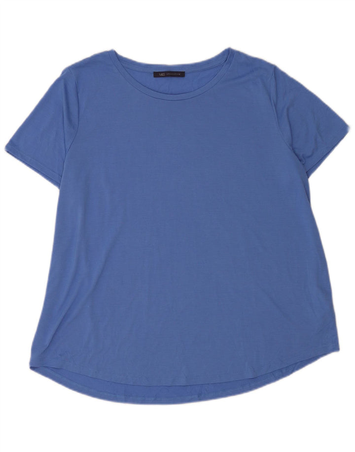 T-shirt da donna Marks & Spencer Top UK 20 2XL poliestere blu
