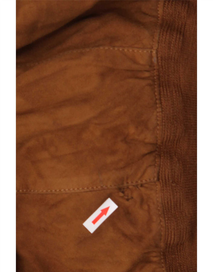Giacca vintage in pelle scamosciata da uomo IT 48 Beige medio