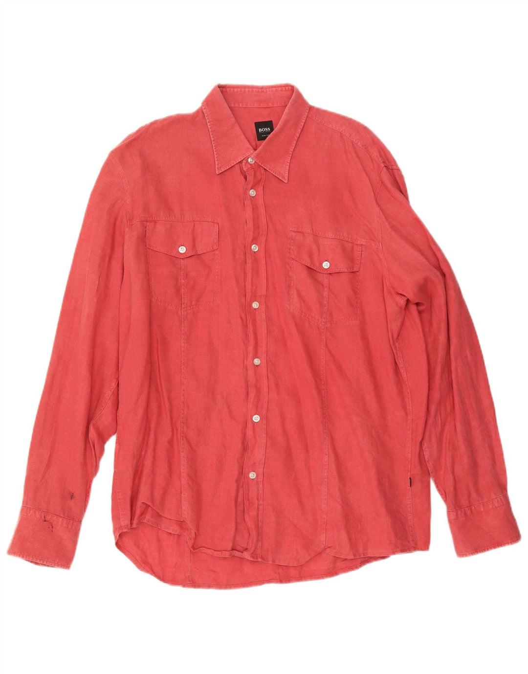 Camicia slim fit da uomo Hugo Boss XL lino rosso