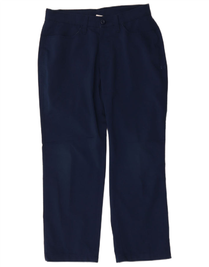 Pantaloni casual dritti da uomo Under Armour W30 L25 poliestere blu navy