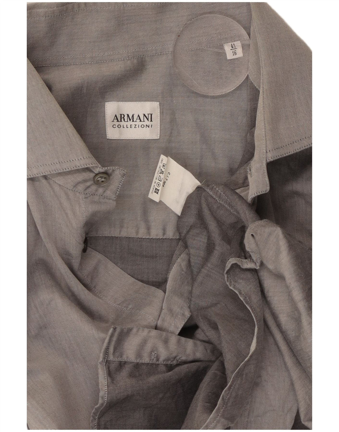 Camicia formale da uomo ARMANI taglia 41 16 grande cotone grigio