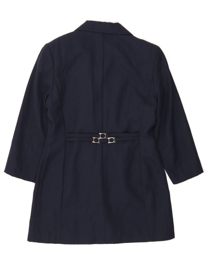 VINTAGE Womens Manhattan Blazer Jacket IT 44 Medium Navy Blue Vintage Vintage and Second-Hand Vintage from Messina Hembry 