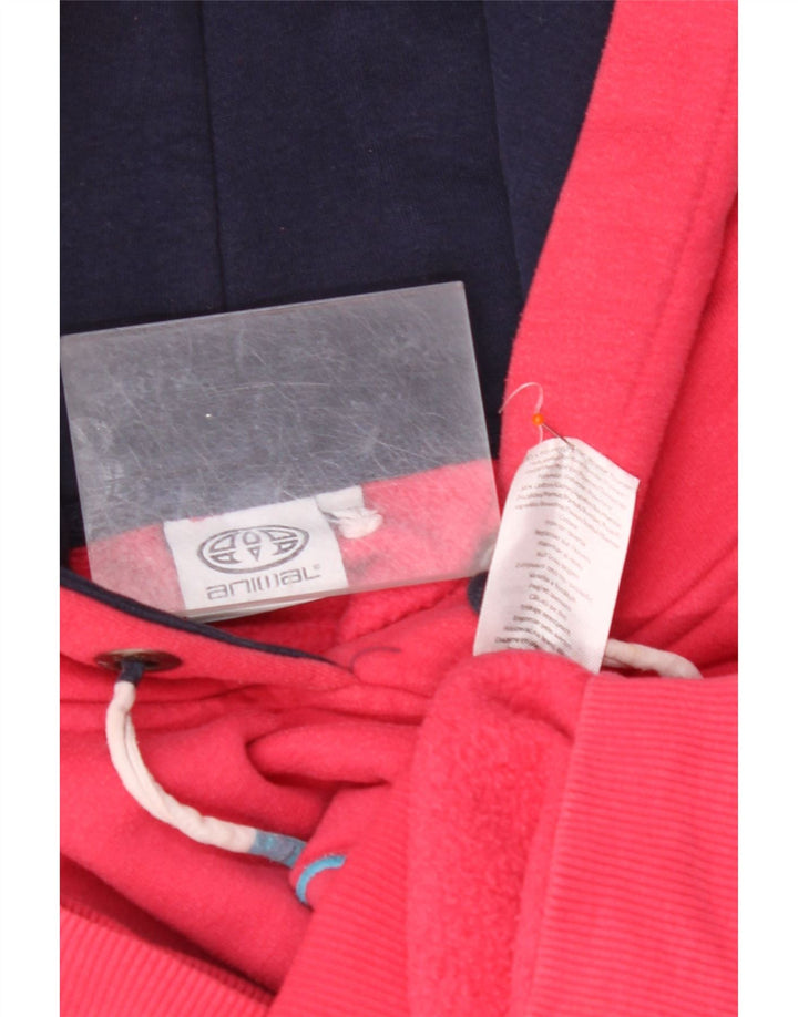 Maglione con cappuccio grafico da donna ANIMAL UK 16 grande cotone rosa