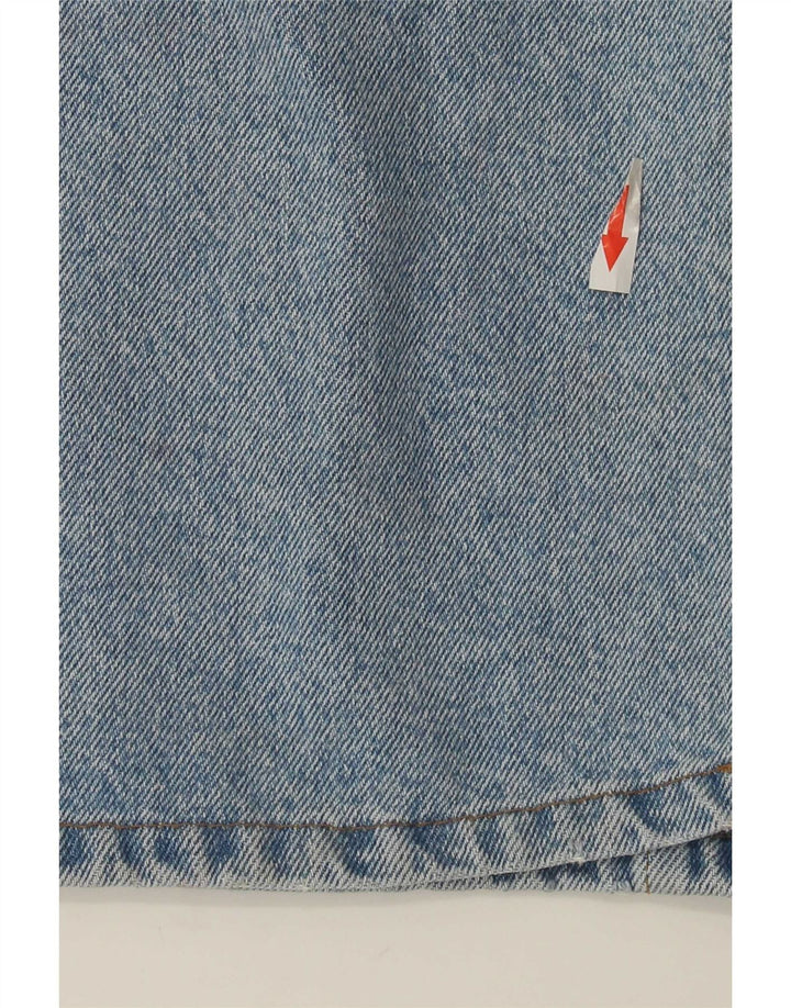 Gonna di jeans vintage da donna IT 40 piccola W25 in cotone blu